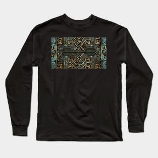 Artistic Mayan Inspired Design Pattern Long Sleeve T-Shirt